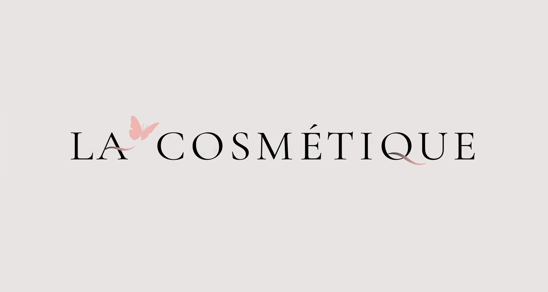 La Cosmetique main logo isolated on a white background