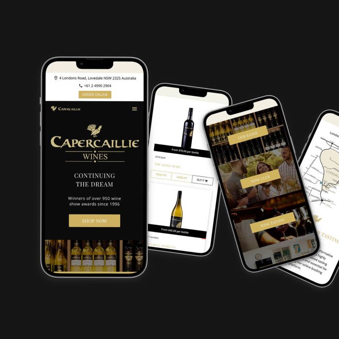 Capercacillie Wines Website